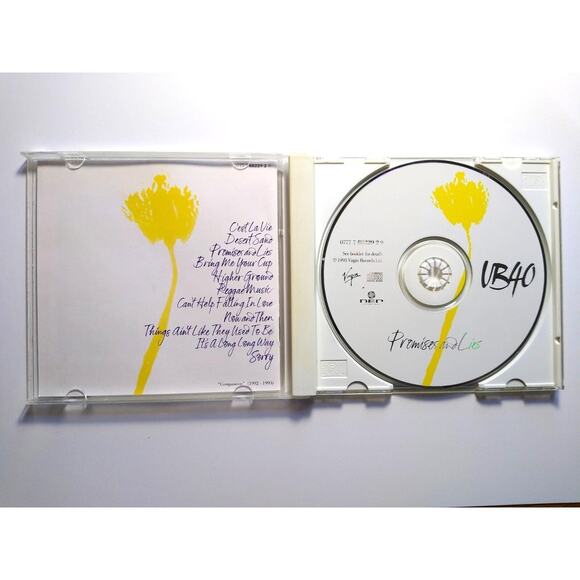 UB40 Promises and Lies Audio CD Album 1993 Virgin Records Reggae Rock Pop - Picture 2 of 3